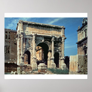 Triumphal Arch of Septimius Severus, dedicated in Poster