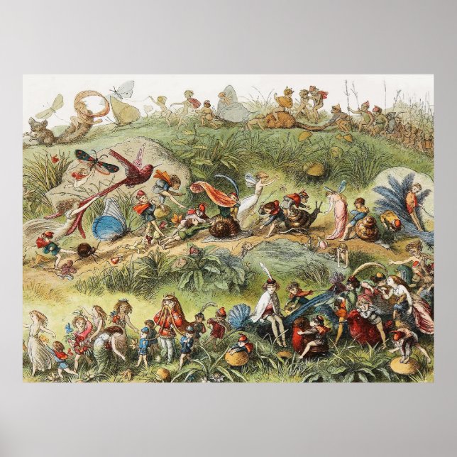 Triumphaler März des Elfkönigs, der Fairies, der G Poster (Vorne)