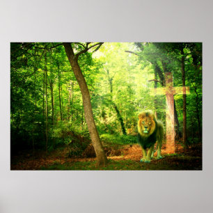 Triumphant King (Lion Christlich Art) Poster