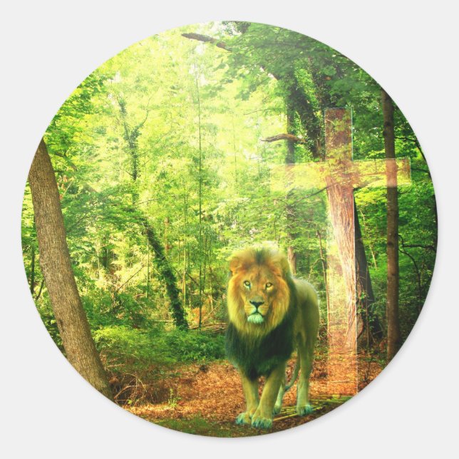 Triumphant King Runder Aufkleber (Vorderseite)