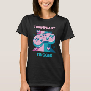 Triumphant Trigger Retro Funny Gamer Designs Prese T-Shirt