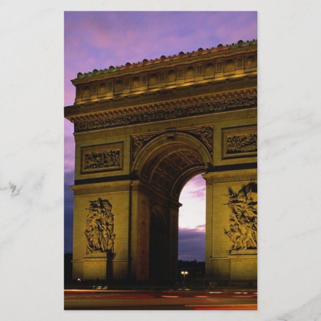 Triumphbogen bei Dämmerung, Paris, France (Vorderseite)