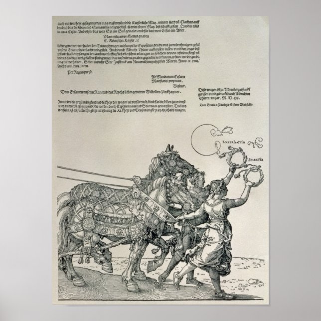 Triumphbogen des Kaisers Maximilian I Poster (Vorne)