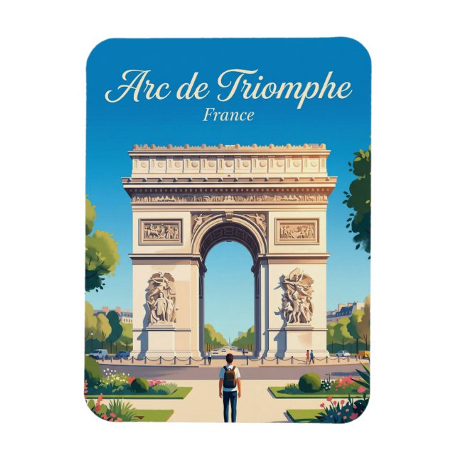Triumphbogen Frankreich Magnet (Vertikal)