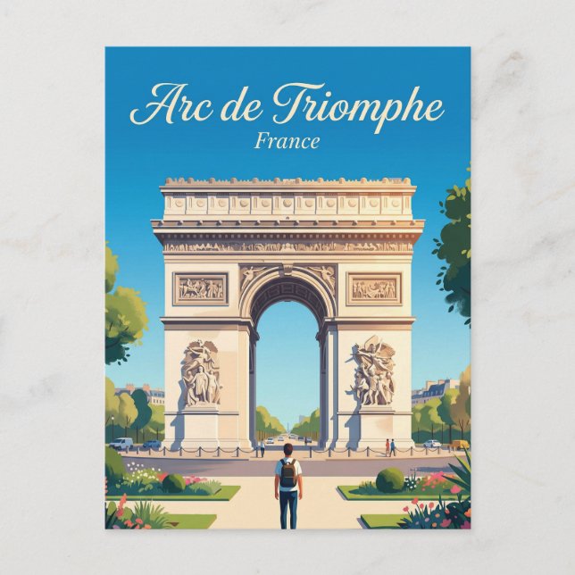 Triumphbogen Frankreich Postkarte (Vorderseite)
