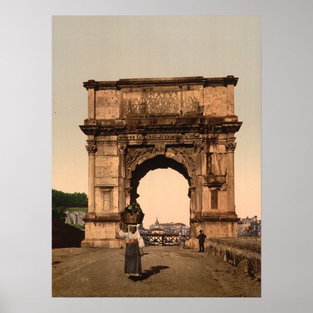Triumphbogen Titus, Rom, Latium Italien Poster (Vorne)