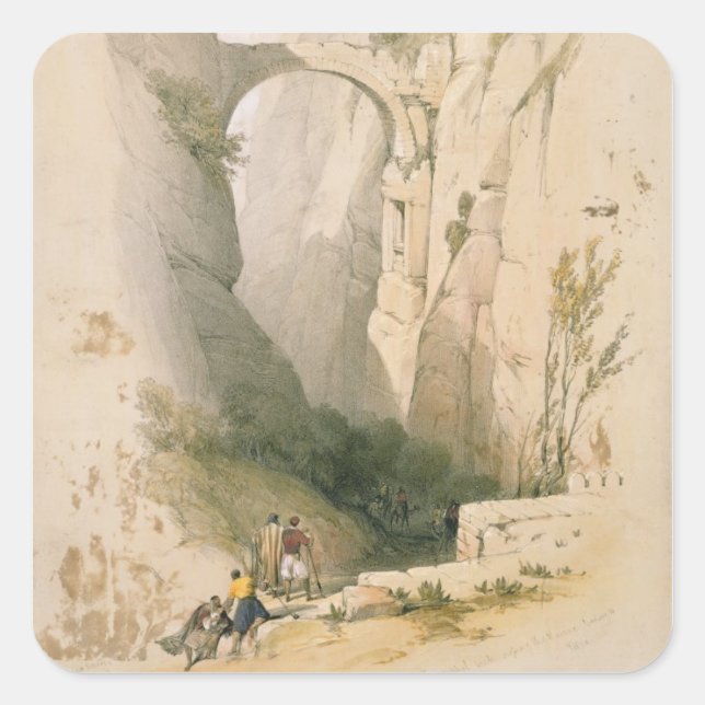 Triumphbogen über die Ravine nach Petr Quadratischer Aufkleber (Vorderseite)