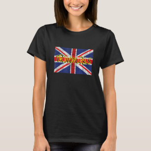 Triumphe Vintag England Flaggen Motorräder Lover B T-Shirt