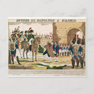 Triumpher Eintritt der Franzosen nach Madrid Postkarte