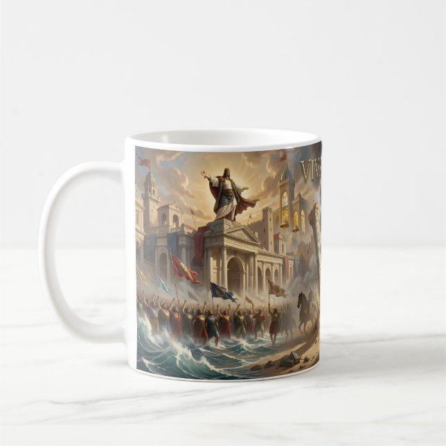 Triumphierende Echos Durch Antike Ruinen Tasse (Links)