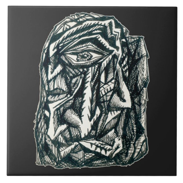 Triumvirat, Tinte zeichnend Fliese (Vorderseite)