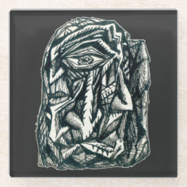 Triumvirat, Tinte zeichnend Glasuntersetzer