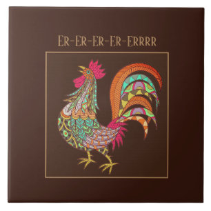 Trivet Tile-Colorful Huhn Fliese