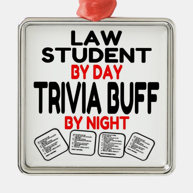 Trivia Buff Law Student Ornament Aus Metall (Vorne)