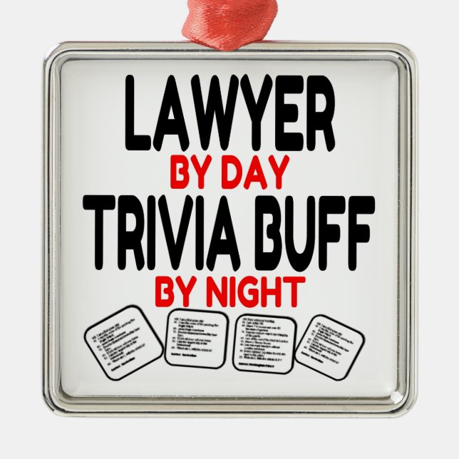 Trivia Buff Lawyer Ornament Aus Metall (Vorne)