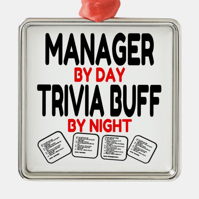 Trivia Buff Manager Ornament Aus Metall (Vorne)
