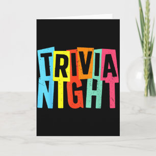 Trivia-Nacht-Kunst für Männer Frauen Trivia-Gastge Karte