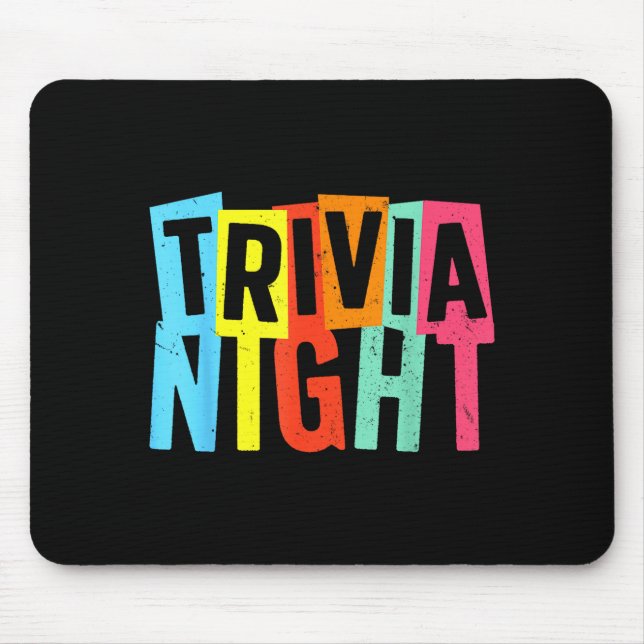 Trivia Night Art For Men Women Trivia Host Trivia  Mousepad (Vorne)