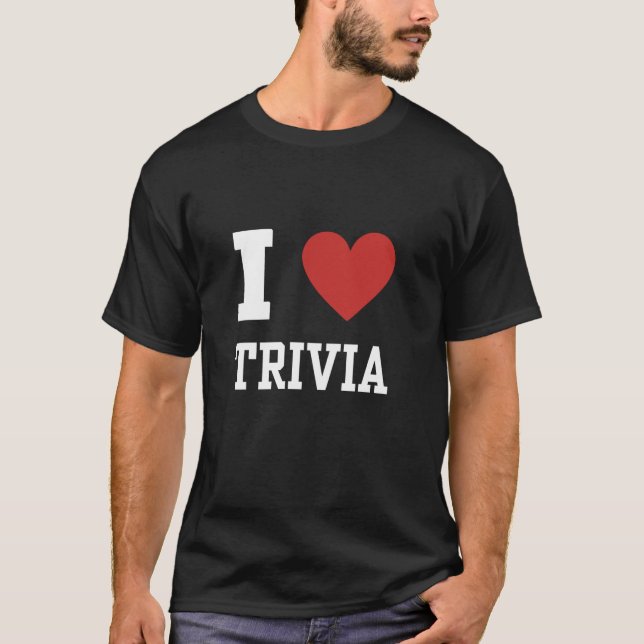 Trivia Night Facts Quiz Lover Liebe Cooles Herz T-Shirt (Vorderseite)
