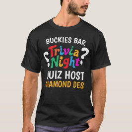 Trivia Night Game Nacht bunte lustige Quiz Host T-Shirt