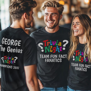 Trivia Night Game Nacht bunte Teambindung T-Shirt