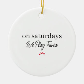 Trivia Night Ornament, Game Night, Friend Gift Keramik Ornament