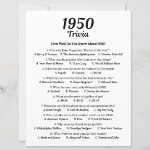 Trivia-Spiel 1950