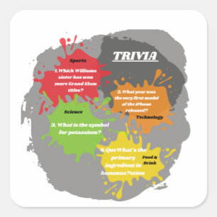 Trivialfragen Quadratischer Aufkleber