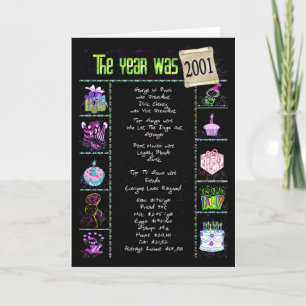 Trivialkarte 2001 zum Geburtstag Karte