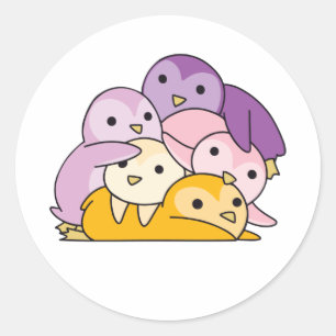 Trixic Flag Pride Lgbtq Niedlich Pinguin Runder Aufkleber