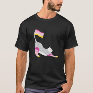 Trixic Pride Süße Funkelnde Pastell Regenbogen Kat T-Shirt