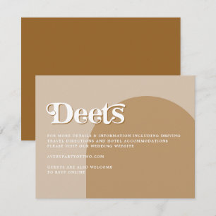 TRIXIE Beige Retro Arched Details Card der 70er Ja Einladung