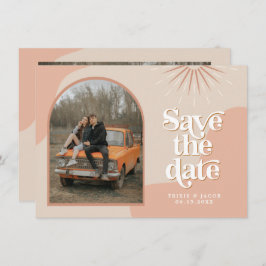 TRIXIE Blush Retro Foto Save the Date Einladung
