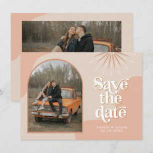 TRIXIE Blush Retro Foto Save the Date Einladung