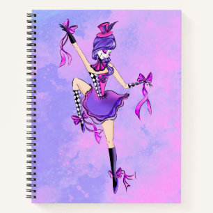 Trixie Cute Ballerina Dream Wolken  Notizbuch
