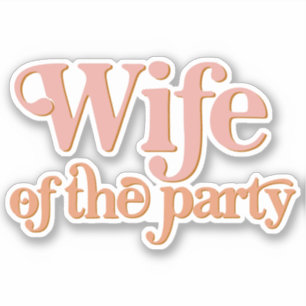 TRIXIE Retro 70er Bachelorette-Ehefrau des Party Aufkleber