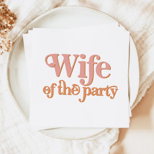 TRIXIE Retro 70er Jahre Ehefrau der Party Junggese Serviette