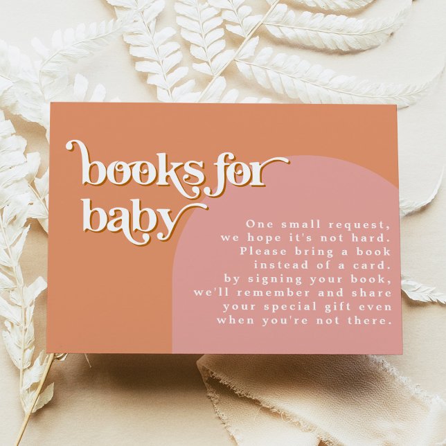 TRIXIE Retro 70er Jahre Rosa Orange Bücher für Bab Einladung (Von Creator hochgeladen)