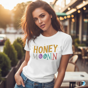 TRIXIE Retro 70er-Themen-Hochzeitsreise-Braut T-Shirt