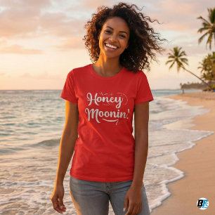 TRIXIE Retro 70er-Themen-Honeymoonin-Braut T-Shirt