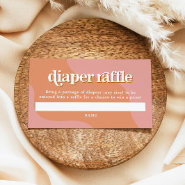 TRIXIE Retro 70's rosa & orange Windel-Karte Platzkarte