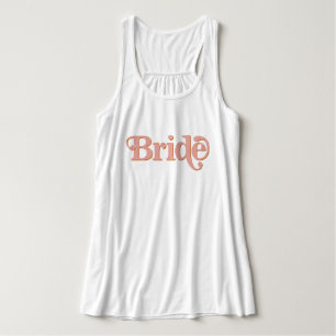 TRIXIE Retro 70's Themed Blush und Orange Bride Tank Top