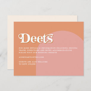 TRIXIE Retro Arched Deets Details Card der 70er Ja Einladung