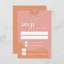 TRIXIE Retro Pink und Orange 70er UAWG Postkarte