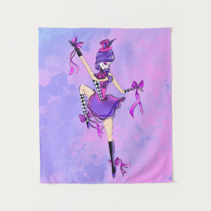 Trixie the Clown - Pink Clouds Wandteppich