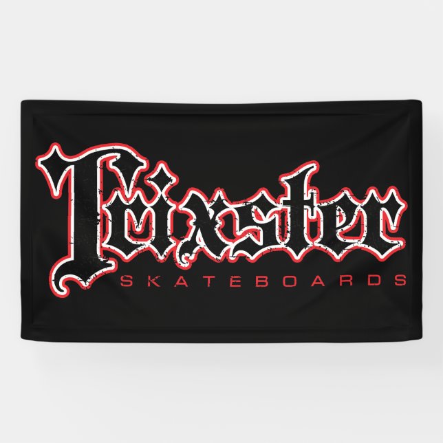 Trixster Skateboard-Fahne Banner (Horizontal)