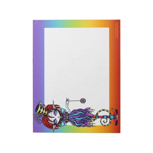 Trixy Pixie Stick Sideshow Circus BIG Notepad Notizblock (Rotiert)