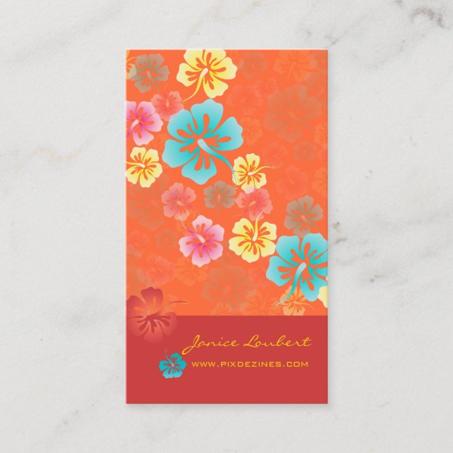 TRO-BOLD TROPISCHE BLUME, HIBISKUS VISITENKARTE (Vorderseite)