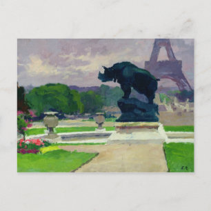 Trocadero Gardens and Rhinoceros by Jacquemart Postkarte