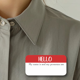 Trocken abwischbarer Hello individuell wiederverwe Namensschild